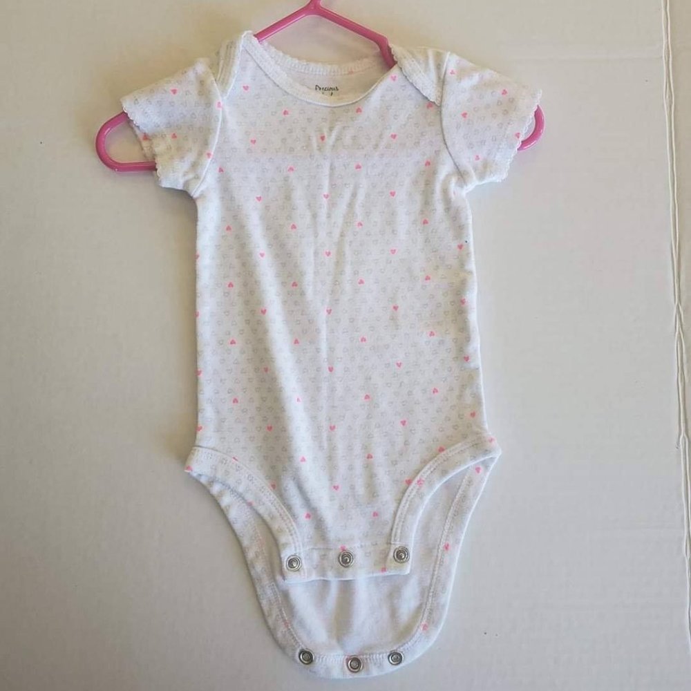 white heart onsie